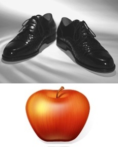 Sko og eple