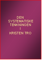 Tekstboks: DEN
 SYSTEMATISKE TENKNINGEN
I
KRISTEN TRO
